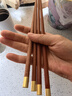 京东京造 筷子 家用食品级餐具红檀木【圆顶金福】10双成人+2双儿童 实拍图