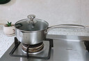 胖东来德国品质奶锅316不锈钢雪平锅宝宝辅食锅无涂层不粘锅胖东来同款 316蜂窝纹雪平锅带盖+蒸笼 18cm 升级七层钢 实拍图