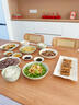 以辰碗盘餐具整套奶油风2025新款家用小清新整套高颜值碗碟筷子组合 高温釉下彩混搭十人食 63件套 实拍图