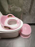 ONLYOU BABY儿童马桶圈大号坐便器男孩女宝宝专用坐垫婴儿便盆梯小孩厕所辅助 维尔粉-PU软垫马桶圈+踩脚凳 【免安装】全包胶靠背（送挂钩） 实拍图