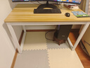 馨美凯电脑桌台式家用简易书桌办公桌简约现代工作台租房卧室学习写字桌 【单桌1.6cm厚桌面】白架+浅胡桃 长120cm*宽70cm*高74cm 实拍图