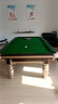 （大理石包安装）台球桌标准中式八球俱乐部台球厅大理石家用黑八 8尺 木库高配4.0花岗石 实拍图