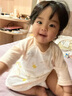 十月结晶小凉风婴儿睡袋纯棉睡袍春夏防踢被神器儿童睡衣宝宝睡裙 小凉风七分袖-鲸游一梦 80cm【建议9-18个月宝宝】 实拍图