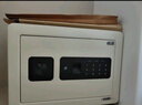 得力保险柜 家用办公指纹密码保险箱小型入墙入柜保管柜隐藏保密柜 可固定安装 25cm玉白 实拍图