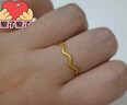 潮宏基心动足金黄金戒指女素圈送女友生日礼物计价 活圈口 约1.05g 实拍图