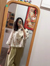 无印良品（MUJI）女式 汉麻水洗衬衫领长袖衬衫女士衬衣外套外衣 25年夏季女装上衣 浅粉红色 M （160/84A） 实拍图