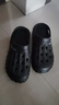 奥康（Aokang）洞洞鞋男士夏季沙滩凉鞋户外休闲踩屎感eva防滑防臭凉拖鞋男外穿 黑色 42 -43 【适合41-42】 实拍图