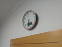 康巴丝（Compas）挂钟走时客厅办公室钟表挂墙简约创意时钟时尚石英钟现代挂表 c3221Y日历闪金(23*23cm) 实拍图