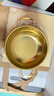 【韩剧同款】加厚不锈钢干锅海鲜锅火锅金色平底浅锅双耳锅泡面锅 迷你款17cm【金色】双柄汤锅 实拍图