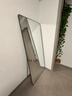 【京东物流】全身镜落地穿衣镜玻璃大镜子宿舍高清试衣镜挂墙服装 经典黑 180*80-摆挂两用-高清防爆 实拍图