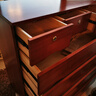 鲁菏鑫森斗柜 实木斗柜现代简约卧室客厅抽屉式收纳柜子储物柜 板栗色宽七斗【升级带锁款】 实拍图
