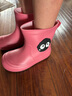 亲子可爱卡通儿童雨鞋雨靴外穿个性防水鞋男童女童学生防滑大童 粉色 34.5 (内长22CM) 实拍图