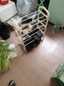 鞋架子简易多层家用门口结实防锈鞋架宿舍出租屋落地组装收纳鞋柜 【加粗防锈款】4层45CM-白色 实拍图