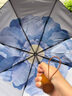 蕉下（beneunder）防紫外线遮阳伞三折双层黑胶晴雨伞防晒伞BM664蓝铃 实拍图