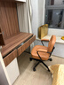宜家（IKEA）阿勒夫耶正品人体工学椅办公椅真皮电脑椅商务老板椅家用休闲椅 金棕色(真皮) 实拍图