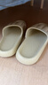 洁丽雅（Grace）居家情侣加厚拖鞋简约清新马卡龙色男女款凉拖凉拖鞋 卡其 44/45 实拍图