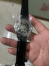 爱勒 AGELOCER原创巴洛克艺术雕花男士手表镂空全自动机械表送男友新年礼物 黑森林5402A1-纯黑-皮带 实拍图