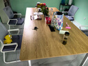 祺茂会议桌长方形会议室桌椅组合工作台办公桌长桌洽谈桌现代简约桌子 【单桌】原木色白架|送货上门 长160宽80高74会议可坐6人 实拍图