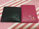 花花公子男女款真皮钱包情侣一对2025新款短款牛皮钱夹卡包票夹情人节礼物 黑色+黄色（横款） 实拍图