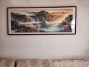 意识形态背有靠山客厅装饰画中式沙发背景墙挂画山水画靠山图国画中堂壁画 E2361紫气东来A 120*50 高清质感油画布 精品红实木外框 实拍图
