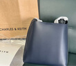 CHARLES&KEITH大容量通勤子母单肩包托特包包女包生日礼物CK2-40270966-1 CK2-40270737-2Navy藏青色 L 实拍图