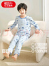 红豆儿童睡衣男女童家居服纯棉长袖长裤套装春夏套头空调服J3123 150 实拍图