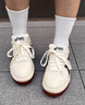 亚瑟士ASICS男鞋女鞋运动休闲鞋复古篮球鞋百搭板鞋 COURT MZ 米白色/黑色 42.5 实拍图