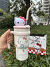 YANIS 3hello kitty保温杯大容量水杯女礼物高颜值咖啡杯316不锈钢吸管杯 hellokitty700ml（316礼盒装） 实拍图