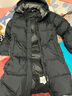黑冰户外女连帽中长款鸭绒羽绒服冬季防风保暖羽绒服 FAF8958 黑色 L 实拍图
