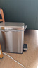 家华不锈钢垃圾桶6L砂钢银卫生间夹缝脚踏带盖客厅厨房轻奢家用6677 实拍图