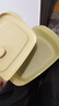 特百惠（Tupperware）长方饭盒1L可微波加热学生上班族午餐饭盒便携密封便当盒 奶黄色 实拍图