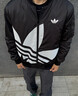 adidas情侣款复古宽松运动立领夹棉外套男女秋冬阿迪达斯三叶草 黑色 M 实拍图