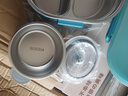 沃德百惠（WORTHBUY）304不锈钢保温饭盒学生上班族带饭大容量加深餐盘配餐具汤碗 蓝色 实拍图