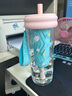 炊大皇吸管杯水杯女高颜值2025便携可爱tritan随行果汁杯淘淘粉650ml 实拍图