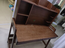 风叶青青北欧实木书桌椅套装可升降小学生学习桌写字桌卧室家用办公电脑桌 胡桃色（实木单桌） 120cm*60cm*75cm双抽屉 实拍图