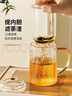 雅集茶具锤纹斜纹耐热玻璃茶杯茶水分离过滤泡茶杯透明水杯550ml 实拍图