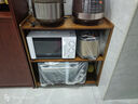 诗亭居竹子置物架楠竹置物架楠竹厨房置物架落地微波炉烤箱收纳架客厅 加厚茶色3层79长 全竹加厚实心板 实拍图