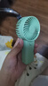 手持小风扇 电风扇 迷你随身便携式电池款桌面轻音学生儿童可手持可站立超长续航 绿色 不带电池 实拍图
