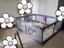 巧乐熊（Qiaolexiong）宝宝围栏婴儿游戏围栏地上栅栏爬爬垫宝宝小孩客厅护栏家用室内 宝可企鹅灰【礼包+防撞升级】 150*180CM【新升级防撞加固·可啃咬】 实拍图