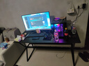 汤能优品电脑桌台式家用电竞游戏桌简约卧室书桌办公学习桌学生写字小桌子 单桌-耀黑140*60【C型加固钢架】 实拍图