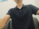 京东京造【桑蚕丝】polo衫男短袖男士t恤礼物 藏蓝 S 实拍图