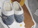 猫力棉拖鞋男士秋冬季居家户外穿厚底毛绒保暖防滑舒适半包跟月子鞋女 灰色 42-43 (250mm)适合41-42 实拍图
