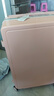 袋鼠（KANGAROO）宽拉杆行李箱女高质量加厚大容量密码箱男铝合金结实耐用旅行皮箱 茱萸粉【加厚铝框可坐人+干湿内衬】 24英寸 【黄金尺寸畅销款】 实拍图