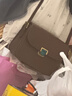 慕昂 洋气小方包时尚小包包女网红腋下包2021新款百搭单肩斜挎包 棕色 实拍图
