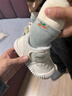 婧麒（JOYNCLEON）婴儿鞋秋冬季加绒1-3岁宝宝雪地靴保暖冬鞋男女幼童学步棉鞋 米白加绒-建议拍大一码 13.5 cm内长 实拍图