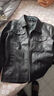 JEEP SPIRIT翻领皮衣男机车帅气秋季新款派克服青年中年皮夹克 黑色 L 实拍图