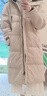 鸭鸭（YAYA）奢金羽绒服女冬季新款极寒长款过膝情侣男女同款加厚保暖外套 卡其色 M (建议115-130斤) 实拍图
