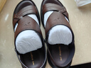 红蜻蜓男凉鞋夏款男士沙滩鞋经典款男凉鞋轻便两穿皮凉鞋外穿休闲男凉鞋 棕色经典款 40 实拍图