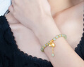 周大生莲蓬和田玉手串女转运珠两世欢银手链送女友生日礼物送妈妈 实拍图