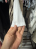 拇指白小T二代白色短袖T恤男女春夏三防纯棉白小丅打底衫上衣 黑色男款 4XL 实拍图